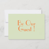 カラフルユニークはっきりしたヴィンテージQRコー結婚ド 出欠カード (裏面)