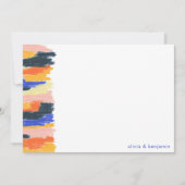 カラフルユニークアート抽象芸術パーソナライズされたー サンキューカード (正面)