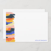 カラフルユニークアート抽象芸術パーソナライズされたー サンキューカード (正面/裏面)