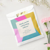 カラフルユニークカスタムブライダルシャワーありがとう フェイバーバッグ (封をした状態)