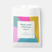 カラフルユニークカスタムブライダルシャワーありがとう フェイバーバッグ (正面)