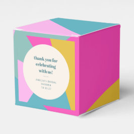 カラフルユニークカスタムブライダルシャワーありがとう フェイバーボックス