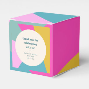 カラフルユニークカスタムブライダルシャワーありがとう フェイバーボックス