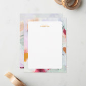 カラフルユニーク抽象芸術パーソナライズされた ノートカード (正面/裏面インサイチュ)