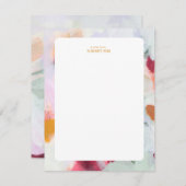 カラフルユニーク抽象芸術パーソナライズされた ノートカード (正面/裏面)