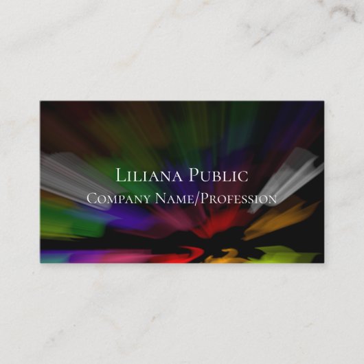 カラフルユニーク抽象芸術光沢名刺 名刺 (正面)