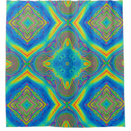 カラフルユニーク抽象芸術 シャワーカーテン