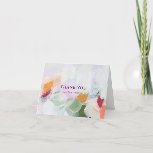 カラフルユニーク抽象芸術 ノートカード (正面)