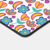 カラフルユニーク花 デスクマット (コーナー)