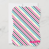 カラフルライトピンクの金ゴールドの卒業パーティー 招待状 (裏面)