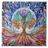 カラフルライフモザイクの木 タイル (正面)