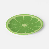 カラフルライム子供の誕生日パーティーモダングリーナリー ペーパープレート (アングル)