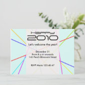 カラフルライン招待状カード 招待状 (スタンド正面)