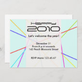 カラフルライン招待状カード 招待状 (正面/裏面)