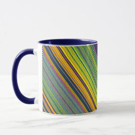 カラフルライン柄コーヒーマグ マグカップ