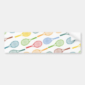 カラフルラケット模様 バンパーステッカー (正面)