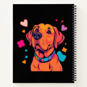 カラフルラブラドールドッグアート ノートブック (裏面)