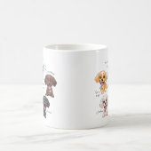 カラフルラブラドールリトリエバーパピーパック、かわいい犬 コーヒーマグカップ (中央)
