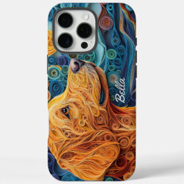 カラフルラブラドールリトリバーポートレート iPhone 16 PRO MAXケース