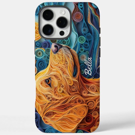 カラフルラブラドールリトリバーポートレート Case-Mate iPhoneケース (裏面)