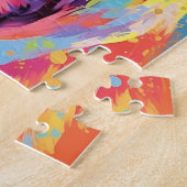 カラフルラブラドール ジグソーパズル (側面)