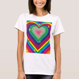カラフルラブTシャツ 女性用 Tシャツ