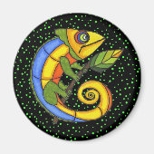 カラフルリザードオンザブランチ マグネット (正面)