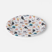 カラフルリトルバードフローラ植物楽園 ペーパープレート (アングル)