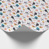 カラフルリトルバードフローラ植物楽園 ラッピングペーパー (角)