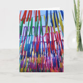 カラフルリボンモダンハッピーバースデーカード カード (正面)