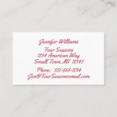 カラフルリボン裁縫名刺 名刺 (裏面)