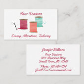 カラフルリボン裁縫名刺 名刺 (正面/裏面)