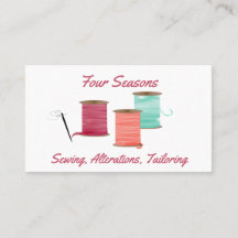 カラフルリボン裁縫名刺