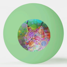 カラフルリンクスポートレート、抽象芸術アート 卓球ボール