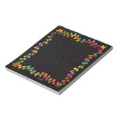 カラフルリーフ縁ど- 5.5インチx 6インチメモ帳 ノートパッド (回転)