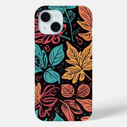 カラフルリーフiPhoneケース Case-Mate iPhoneケース (裏面)