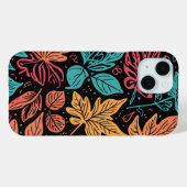 カラフルリーフiPhoneケース Case-Mate iPhoneケース (裏面 (横))