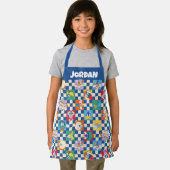 カラフルルーニーTUNES™トス市松模様にパターン エプロン (インサイチュ)