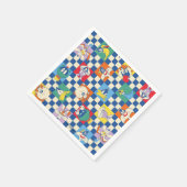 カラフルルーニーTUNES™トス市松模様にパターン スタンダードカクテルナプキン (角)
