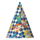 カラフルルーニーTUNES™トス市松模様にパターン パーティーハット (裏面)