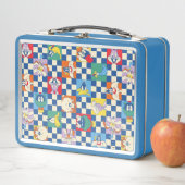 カラフルルーニーTUNES™トス市松模様にパターン メタルランチボックス (インサイチュ)