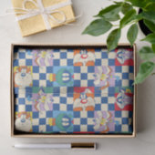 カラフルルーニーTUNES™トス市松模様にパターン 薄葉紙 (ギフト)