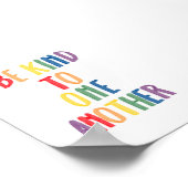 カラフルレインボーお互いに親切にしなさい ポスター (角)