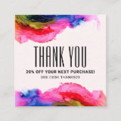 カラフルレインボーエレガントトレンディーモダン抽象芸術 割引カード (正面)