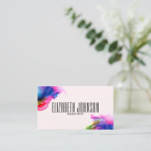 カラフルレインボーエレガントトレンディーモダン抽象芸術 名刺 (スタンド正面)