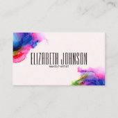 カラフルレインボーエレガントトレンディーモダン抽象芸術 名刺 (正面)