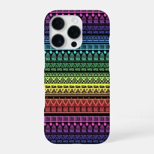 カラフルレインボーオーナメント iPhoneケース (裏面)