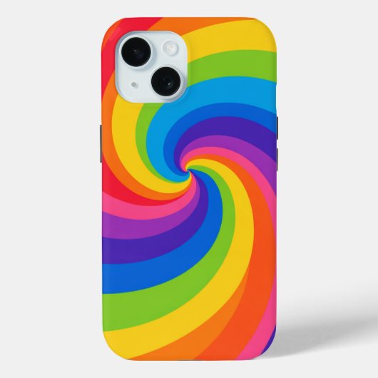 カラフルレインボースワール抽象デザインのスマホケース - 存在感あり Case-Mate iPhoneケース (裏面)