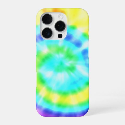 カラフルレインボータイダイ柄 iPhoneケース (裏面)