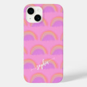 カラフルレインボーネームスクリプト オーダーメイド Case-Mate iPhoneケース (裏面)